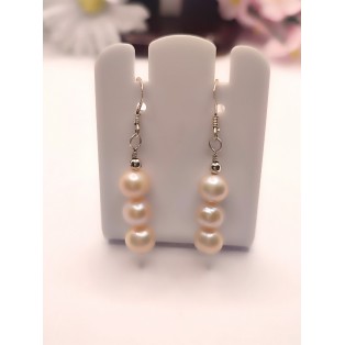 Natural Pink Freshwater Pearl Earrings